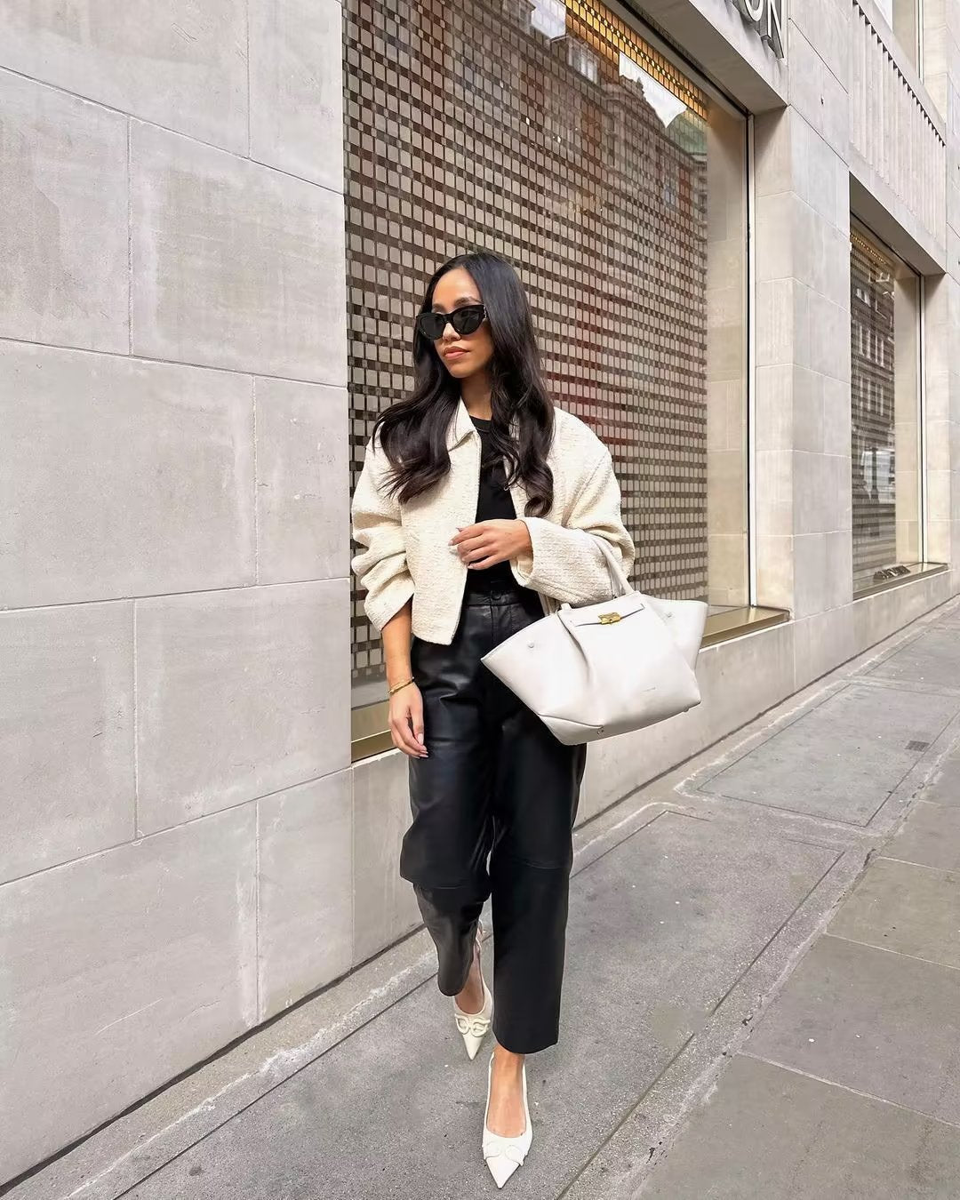 Ciara boucléjas met kraag