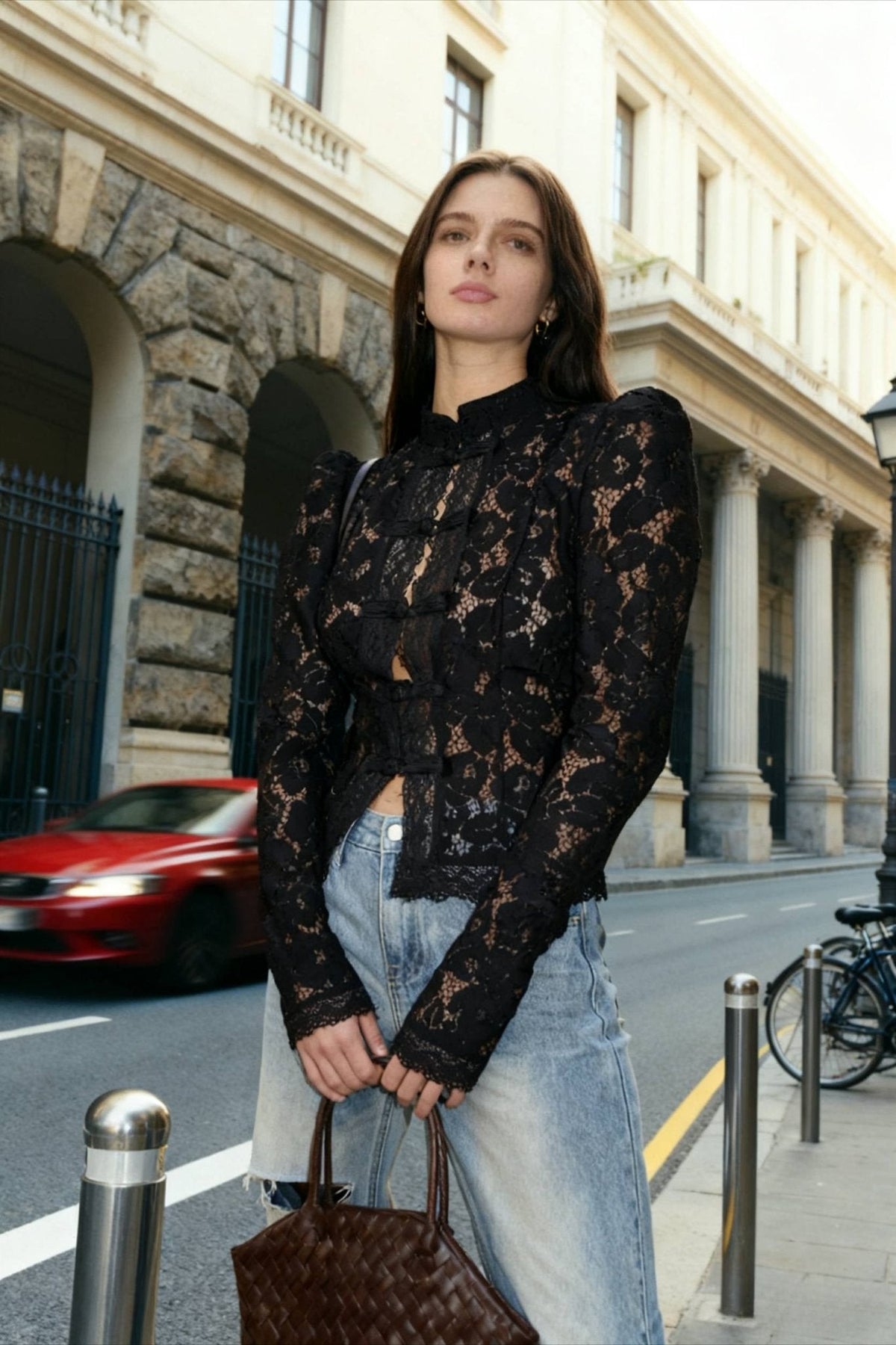 Claire elegante kanten blouse