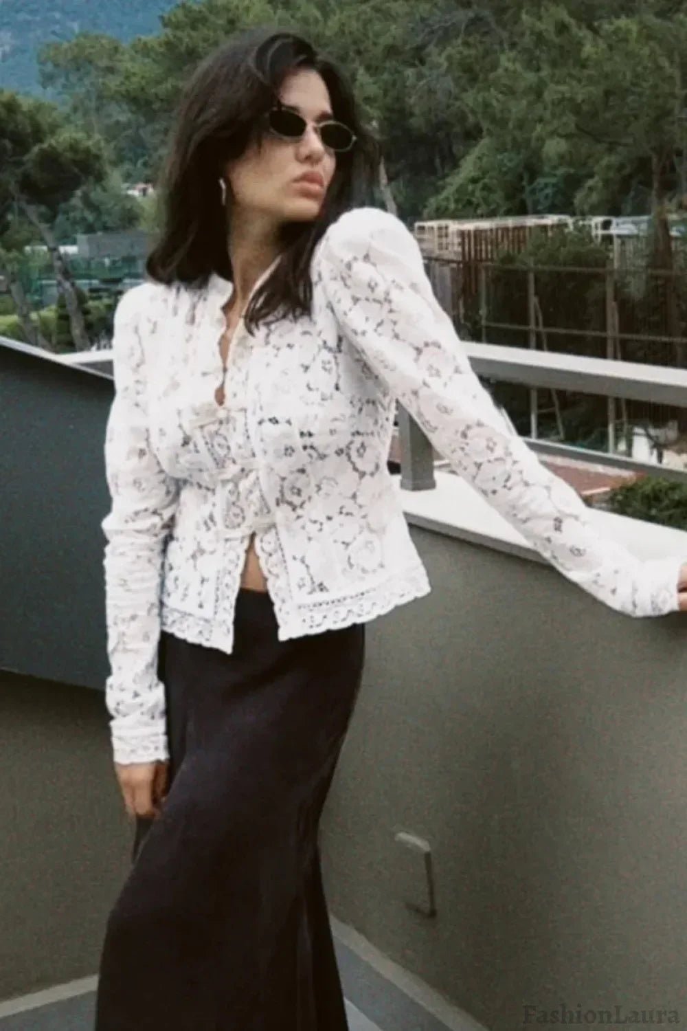 Claire elegante kanten blouse