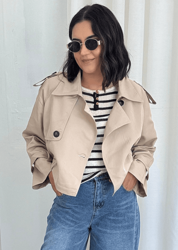 Clarisse korte trenchcoat