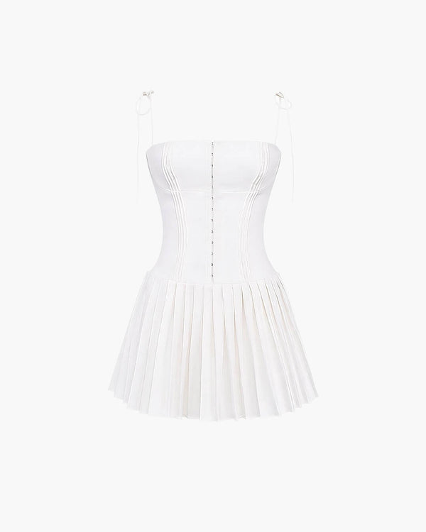 Coreen geplooide mini-jurk