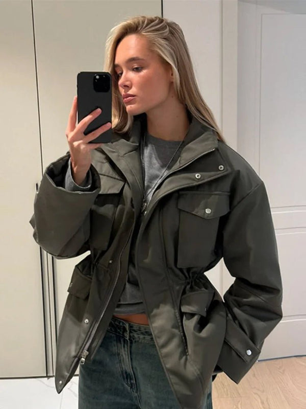 Cressida Utilityjack met elastische taille