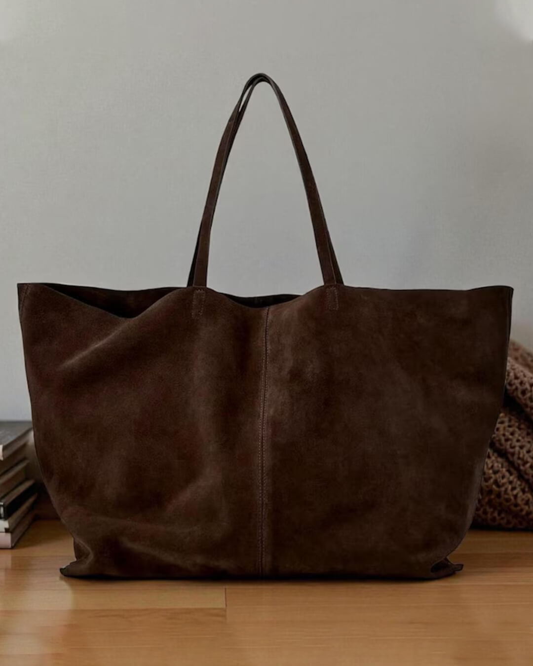 Grote suède shopper van Cynthia