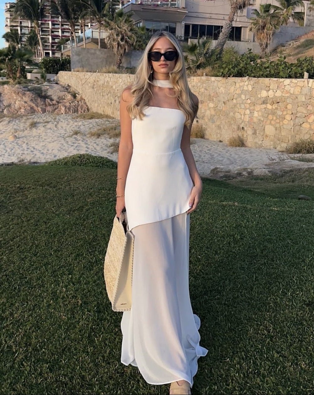 Daniela asymmetrische maxijurk