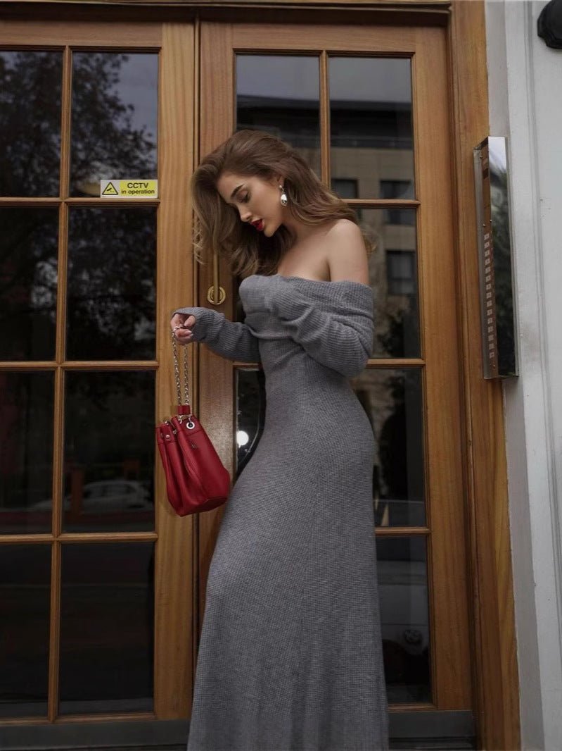 Danika maxi-jurk van gebreide stof