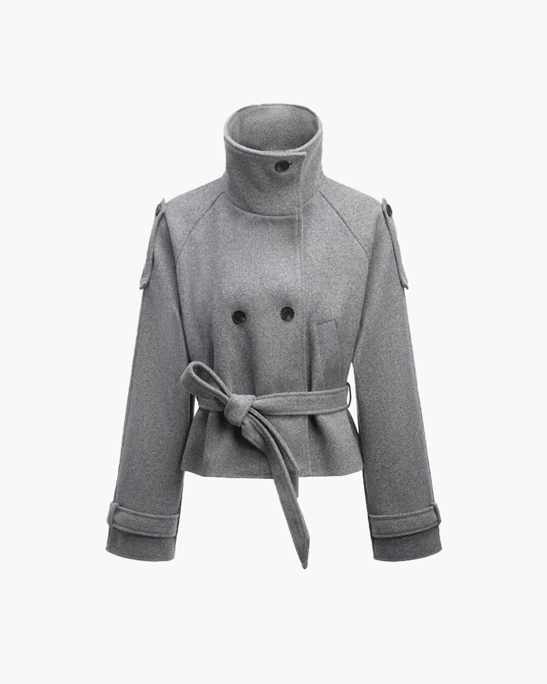 Debbie korte trenchcoat met opstaande kraag