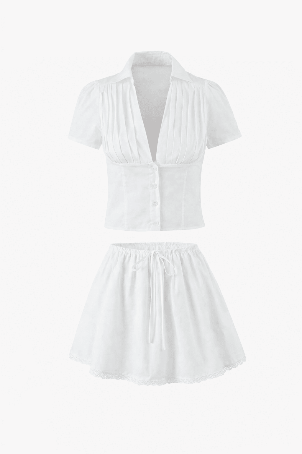 Delia kawaii-minirokset met diepe hals