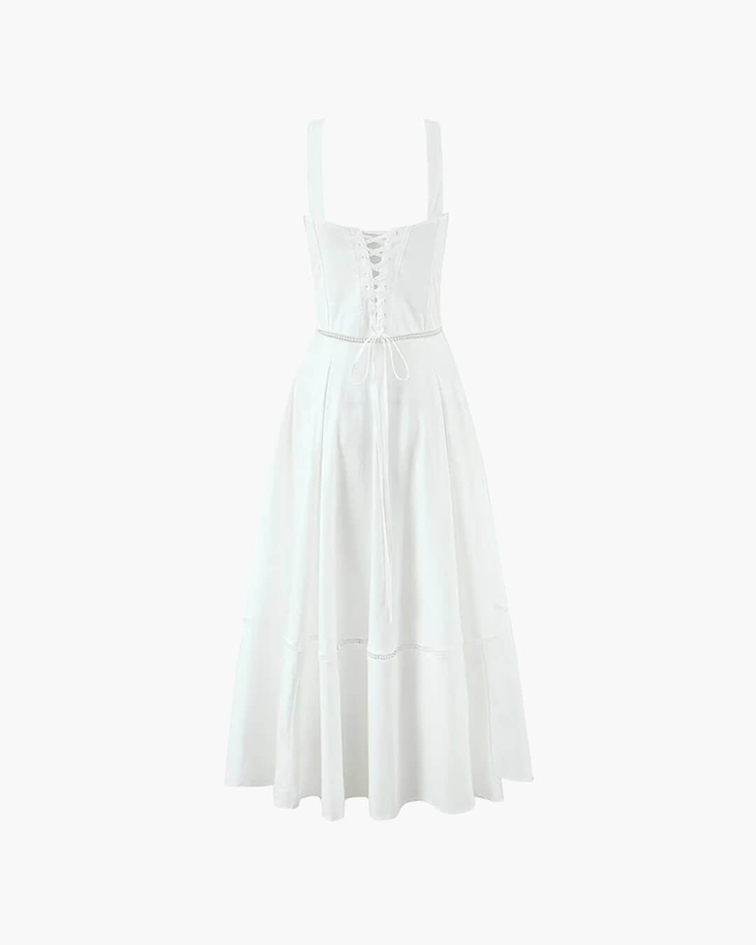 Dina mouwloze midi-jurk met hartvormige hals