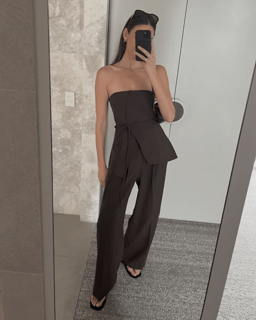 Donna strapless tweedelige set