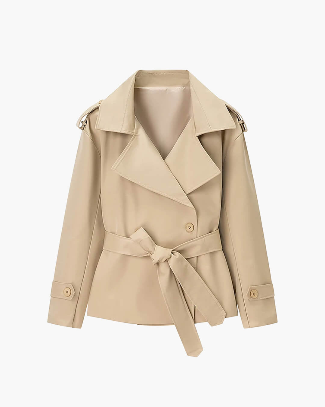 Dorothy korte trenchcoat met vetersluiting