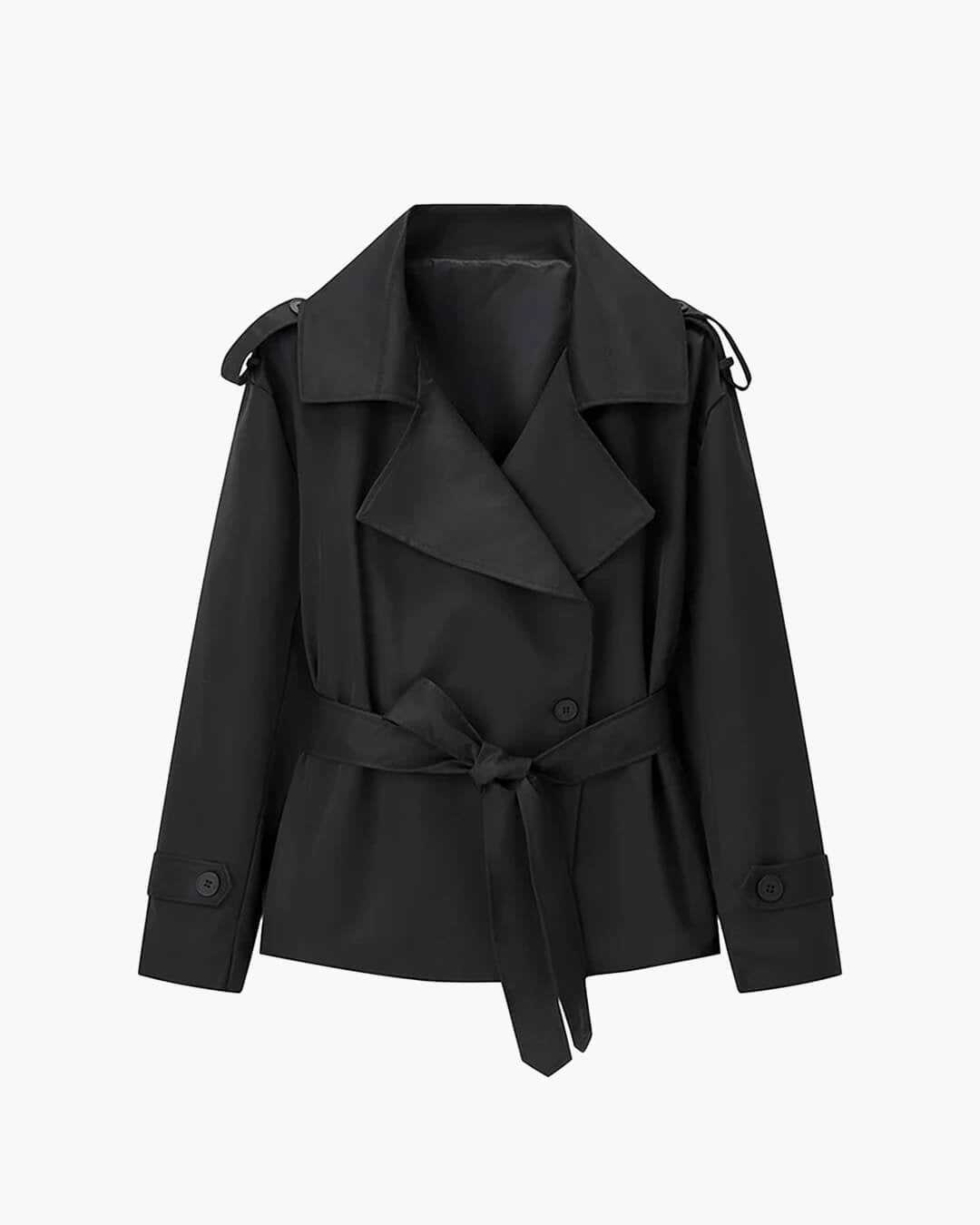 Dorothy korte trenchcoat met vetersluiting
