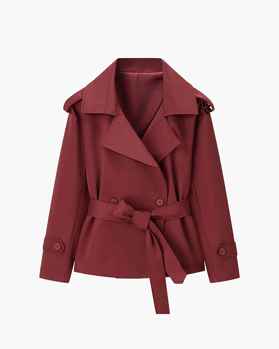 Dorothy korte trenchcoat met vetersluiting