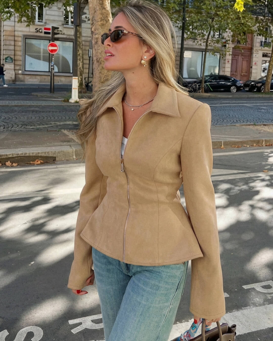 Ella jasje van imitatieleer