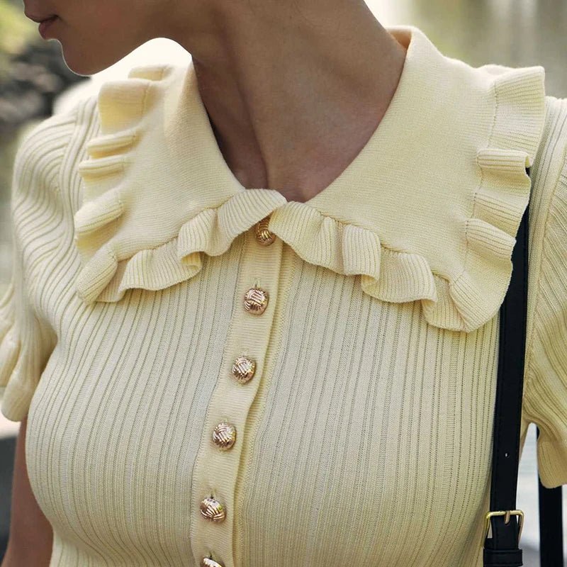 Ellie vederlichte mini-jurk met ruches