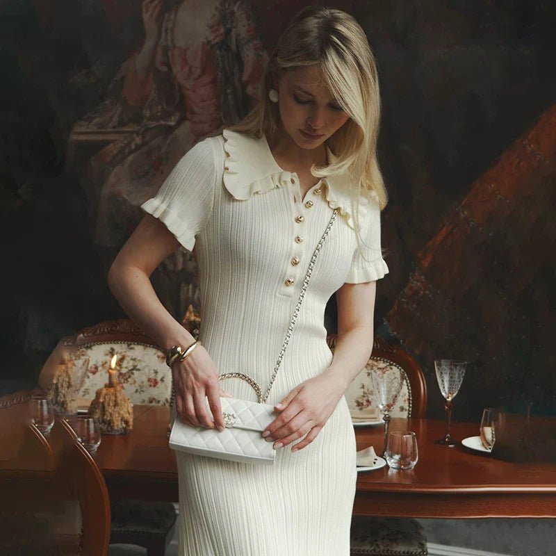 Ellie vederlichte mini-jurk met ruches
