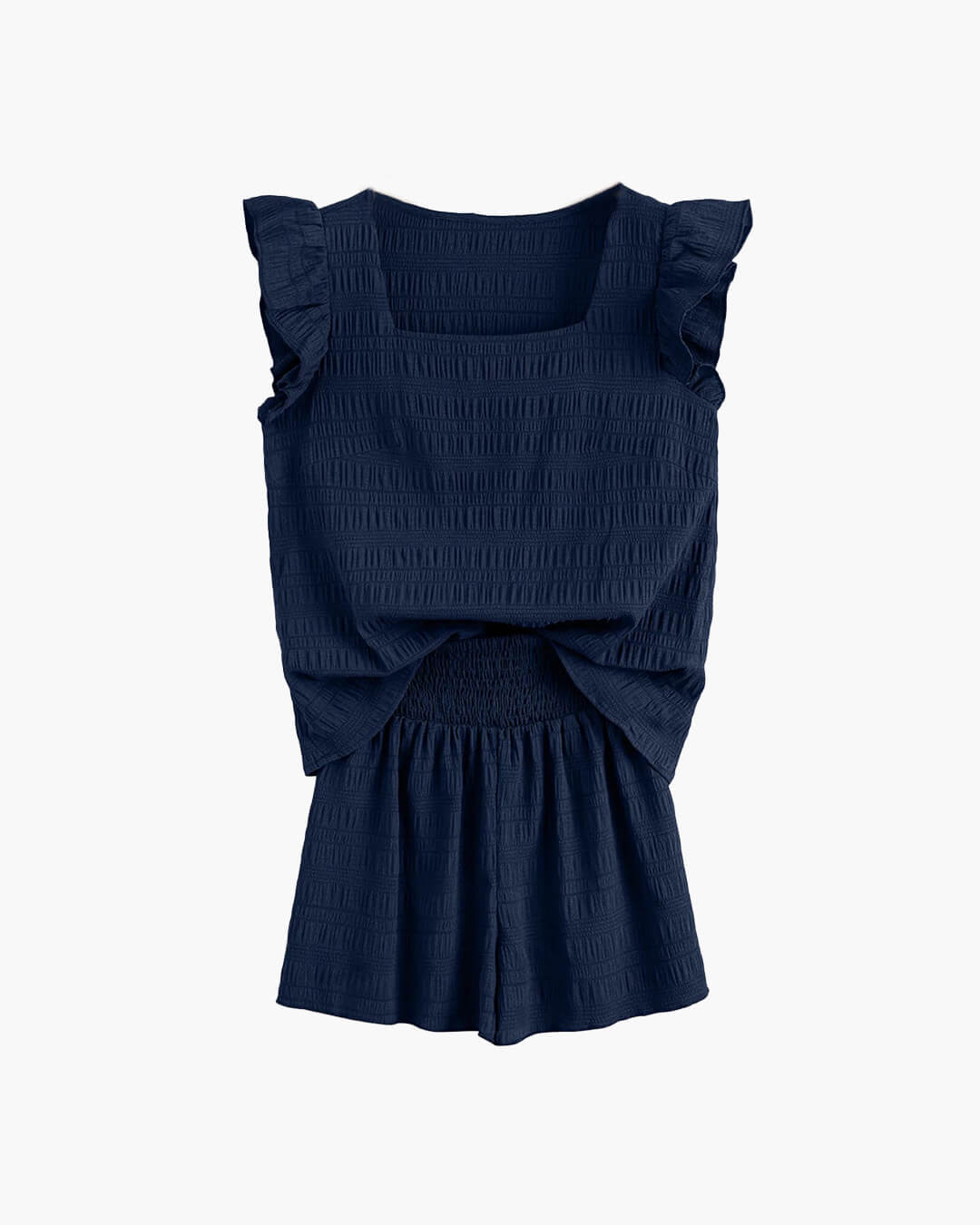Emily set met blouse en short met textuur