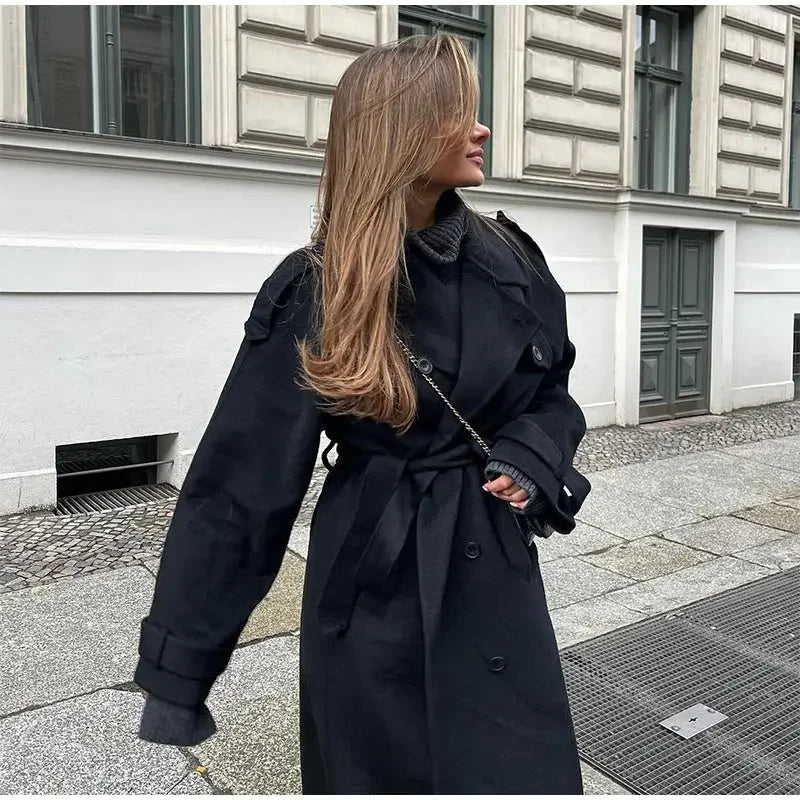 Emma trenchcoat met vetersluiting