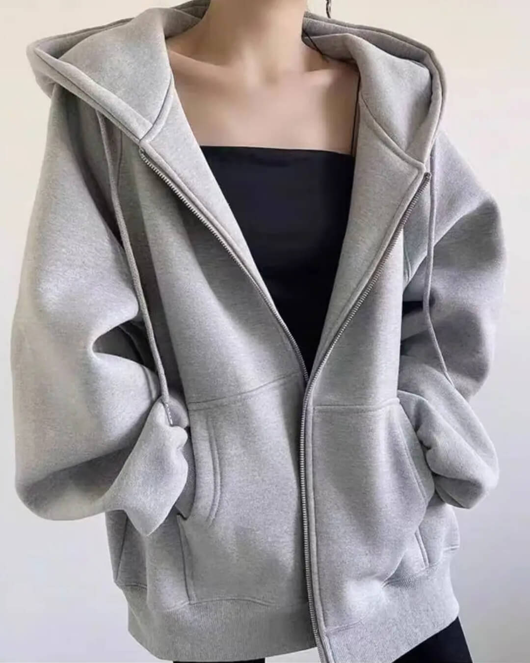 Eveline hoodie met ritssluiting