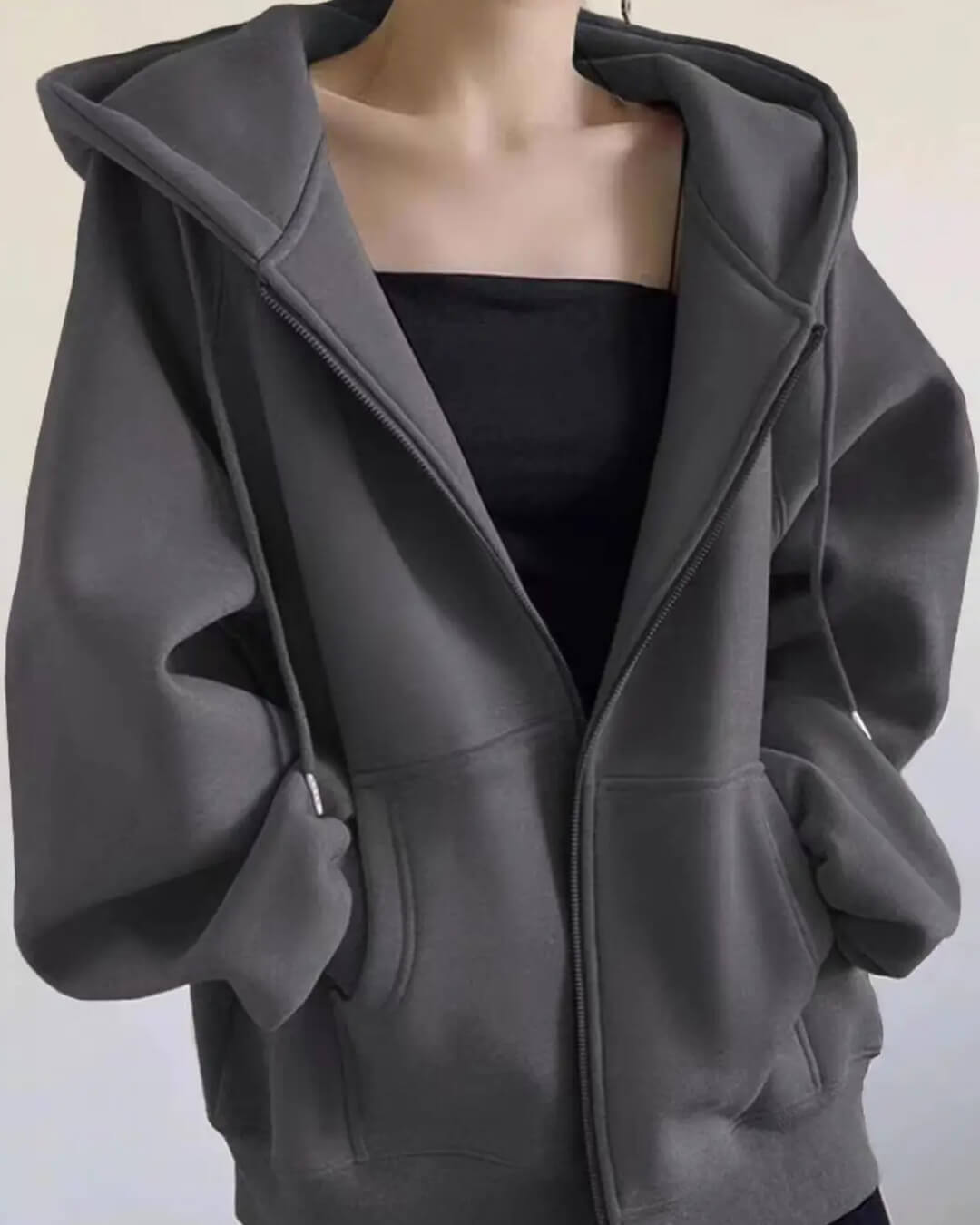 Eveline hoodie met ritssluiting