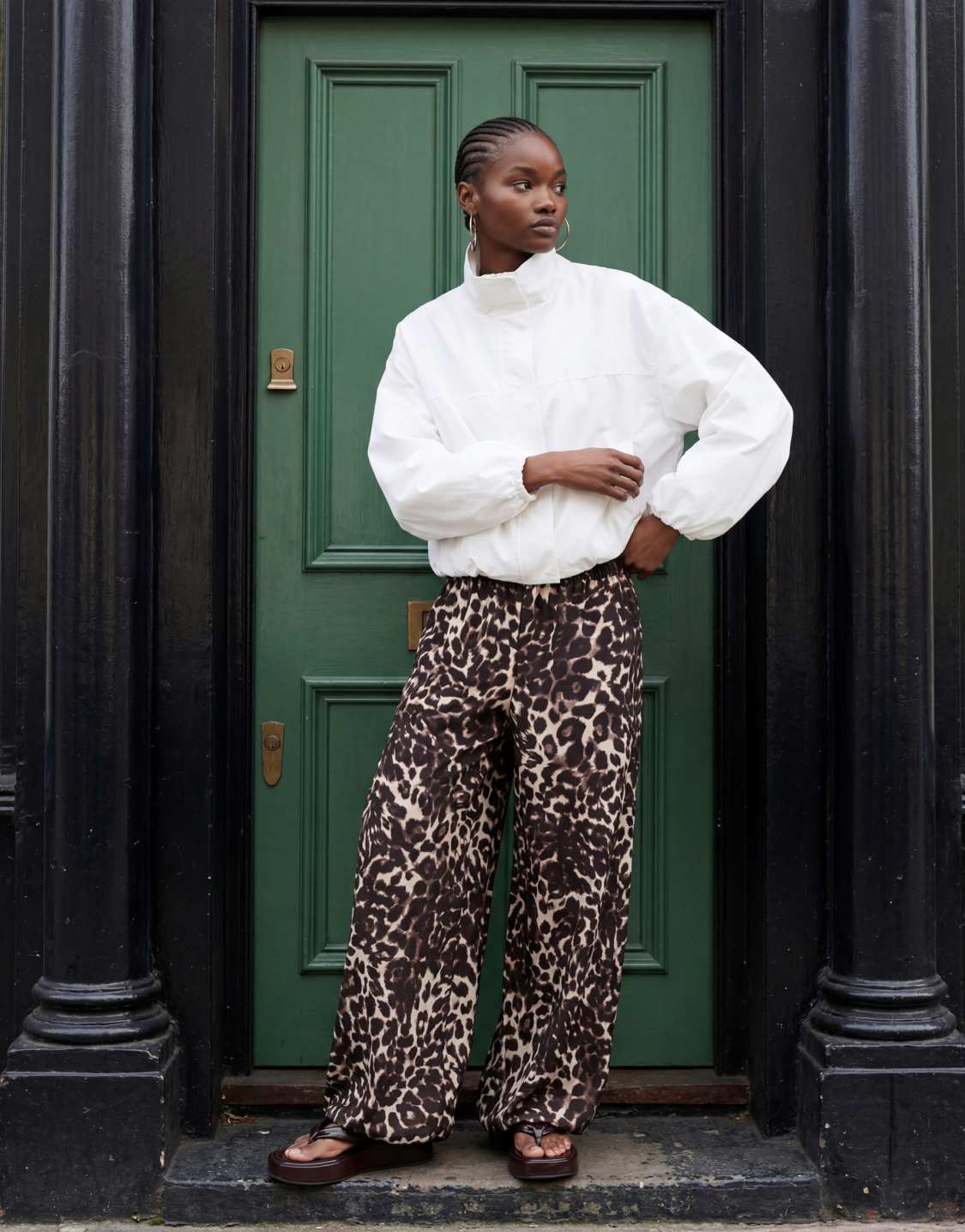 Farah windjack met funnelneck