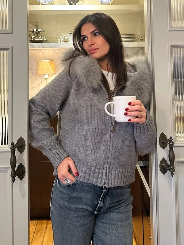 Oversized vest van imitatiebont