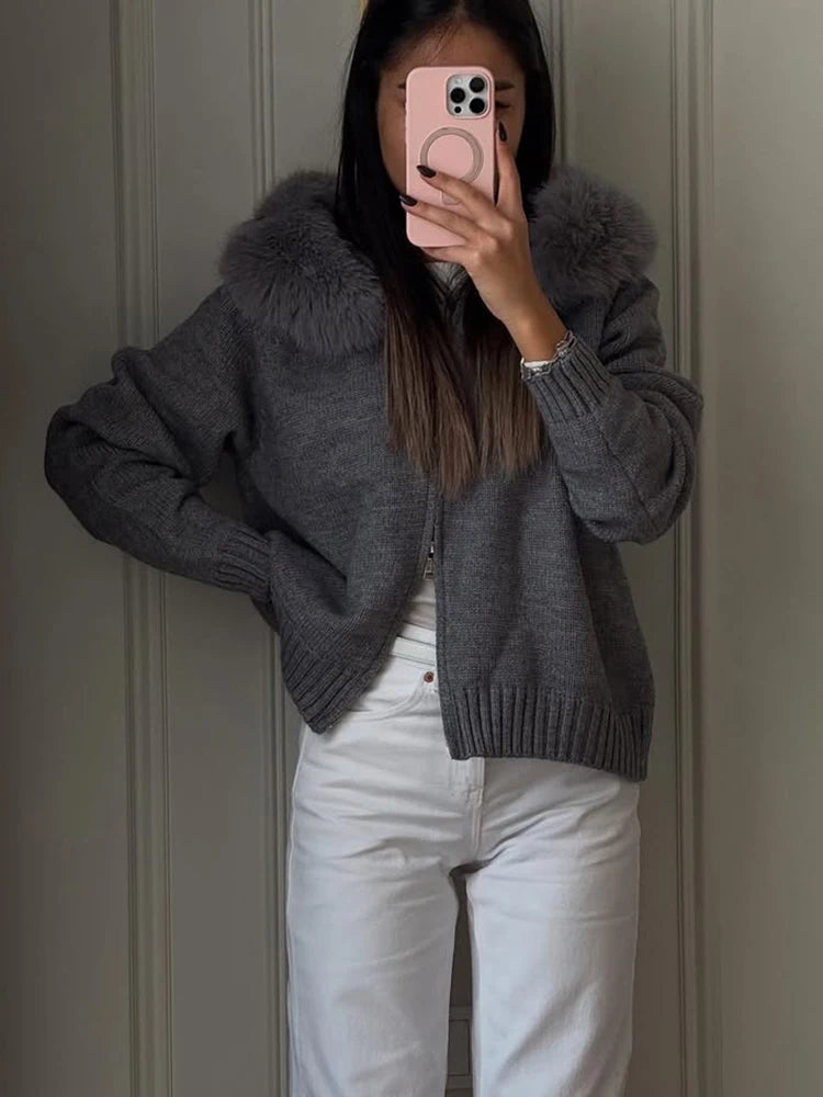 Oversized vest van imitatiebont