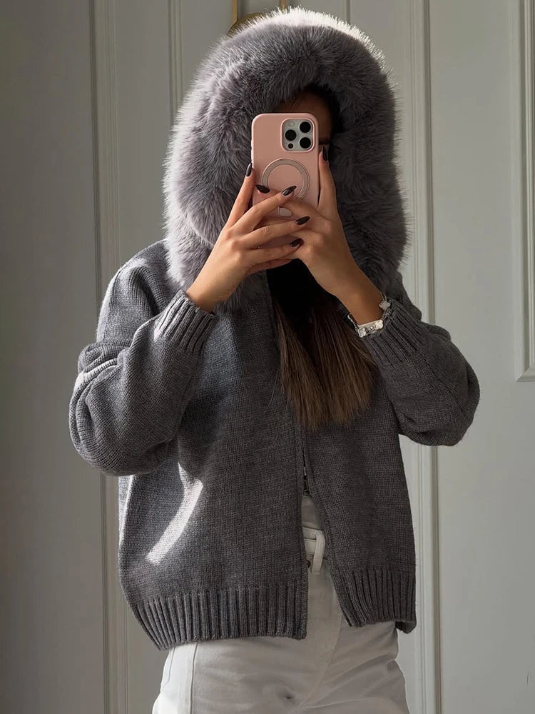 Oversized vest van imitatiebont