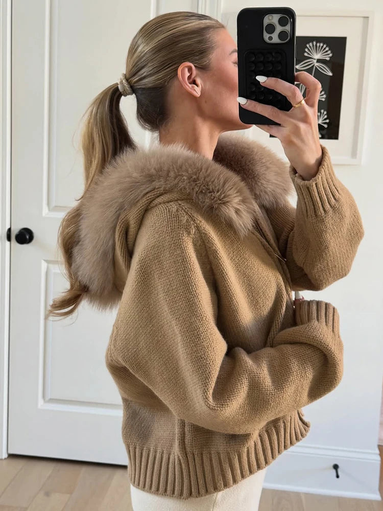 Oversized vest van imitatiebont
