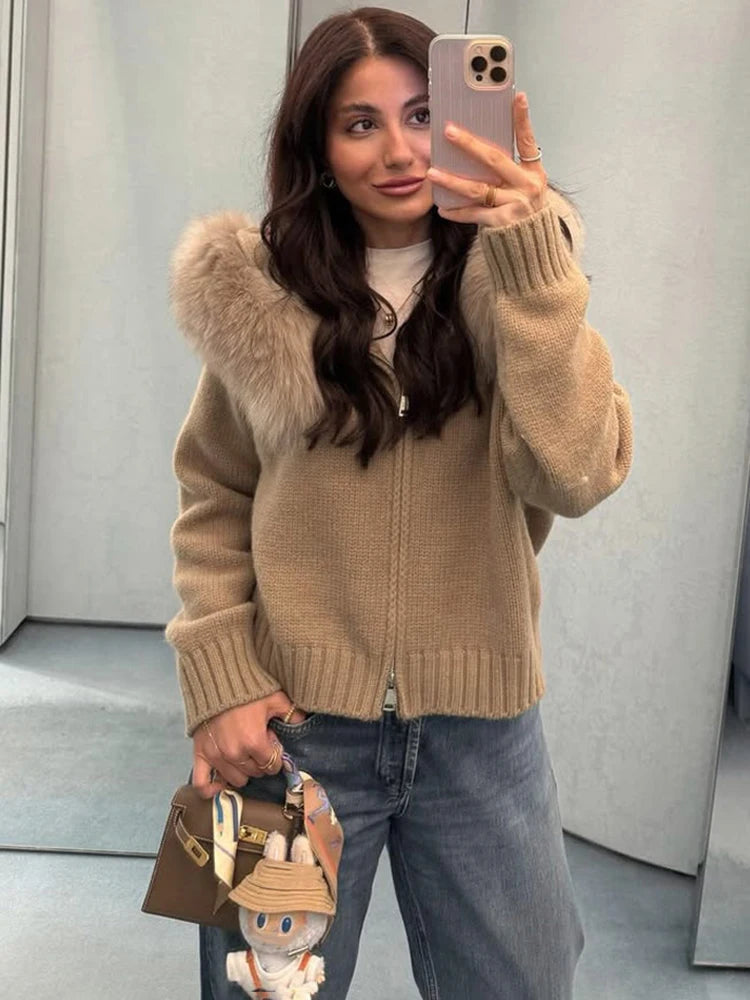 Oversized vest van imitatiebont