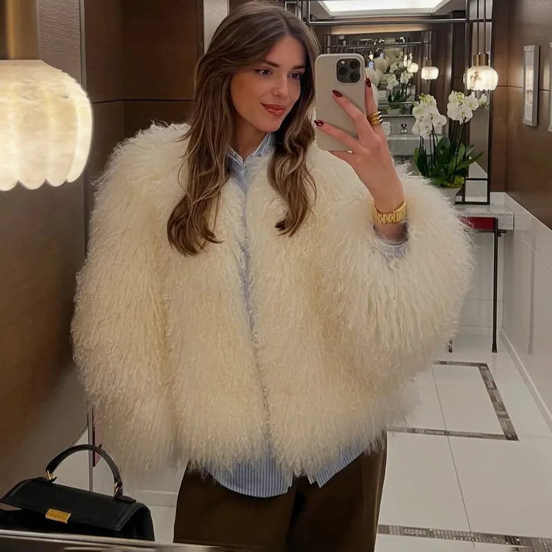 Blythe jas van imitatiebont