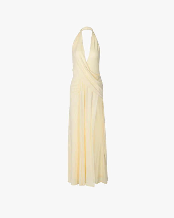 Felicity maxi-jurk met diepe hals