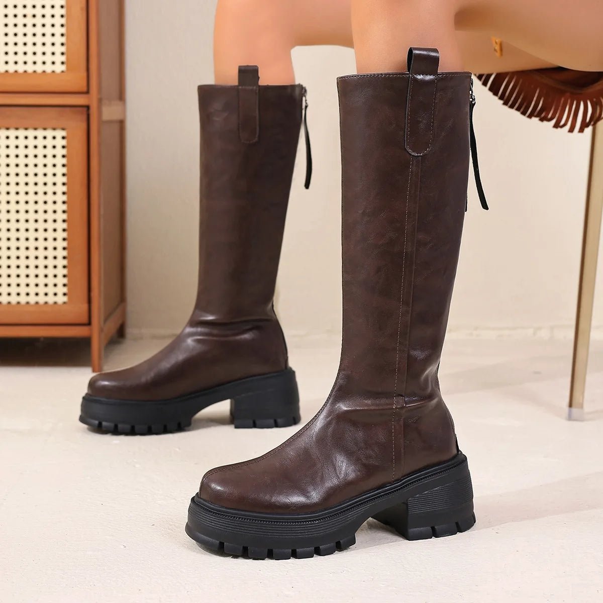 Feliz Knee High Leather Boots