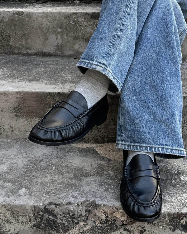 Fiona loafers van imitatieleer met instapmodel