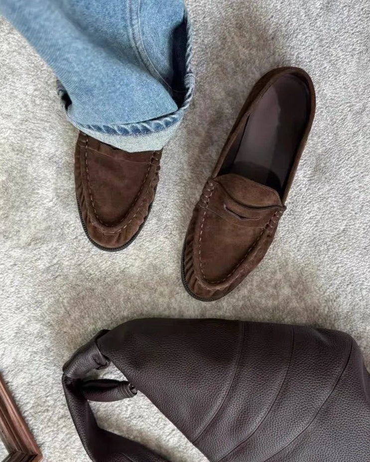 Fiona loafers van imitatieleer met instapmodel