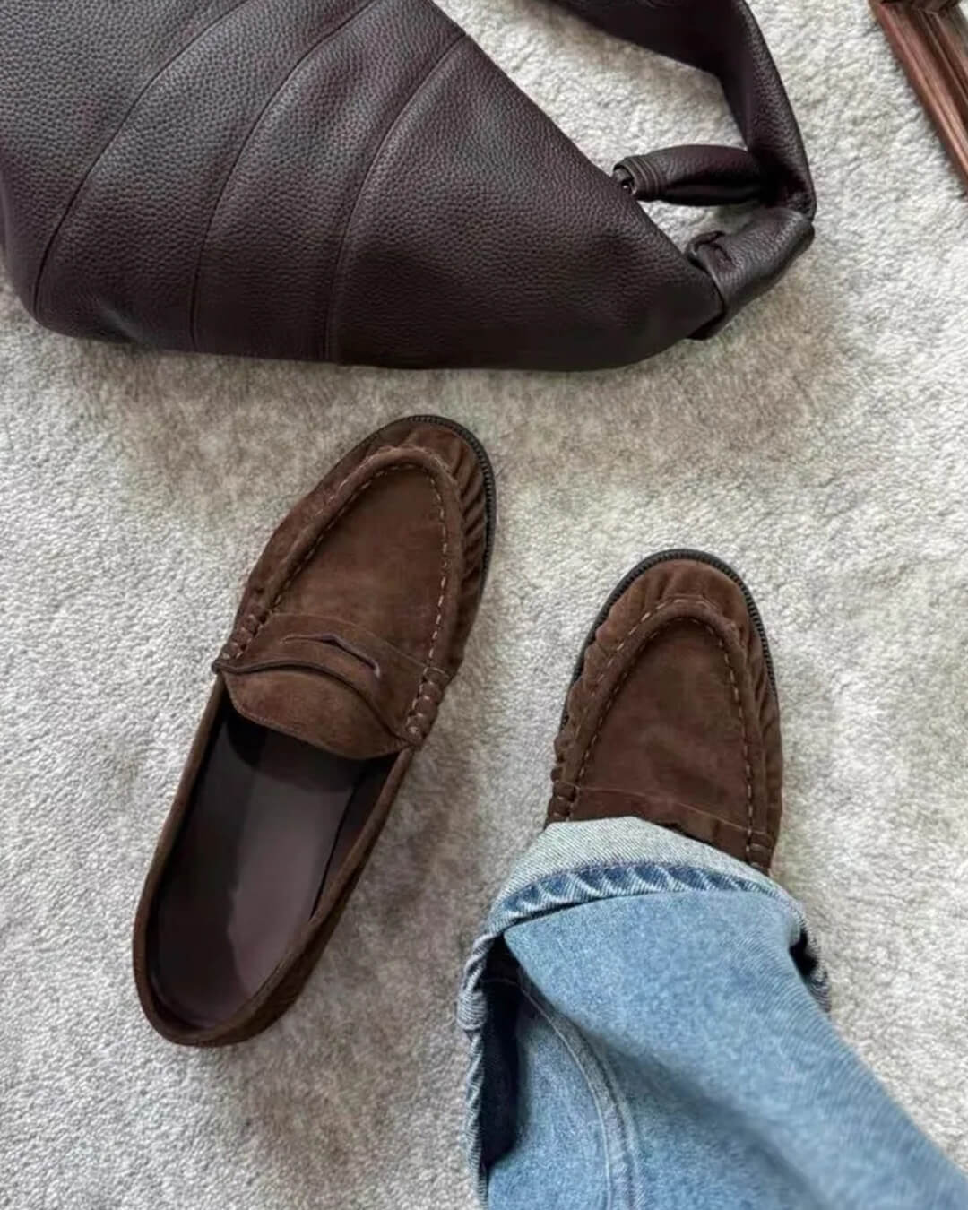 Fiona loafers van imitatieleer met instapmodel