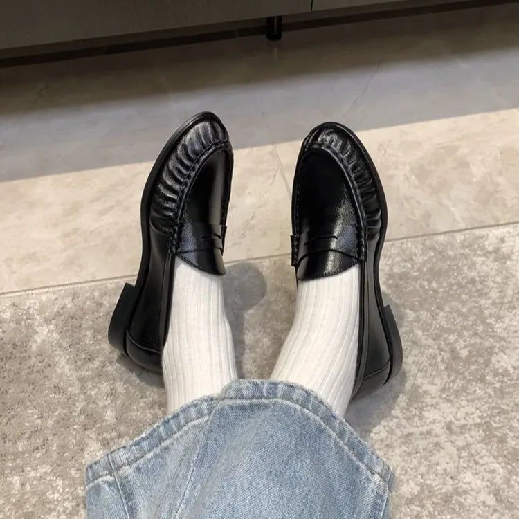 Fiona loafers van imitatieleer met instapmodel