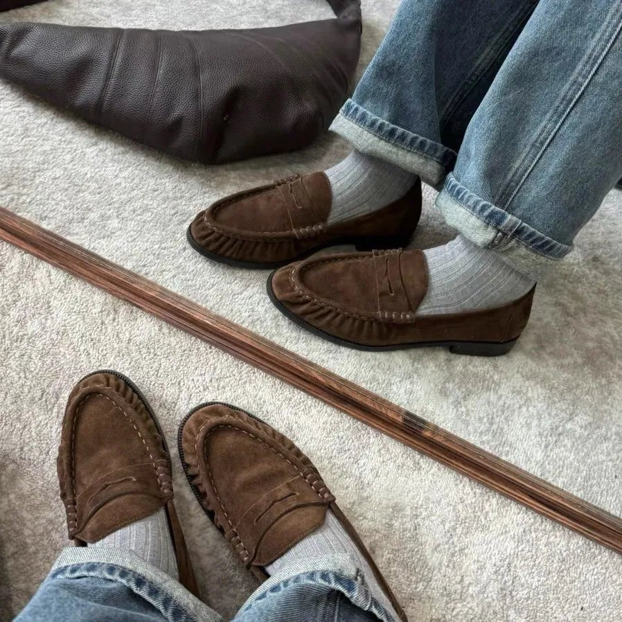 Fiona loafers van imitatieleer met instapmodel