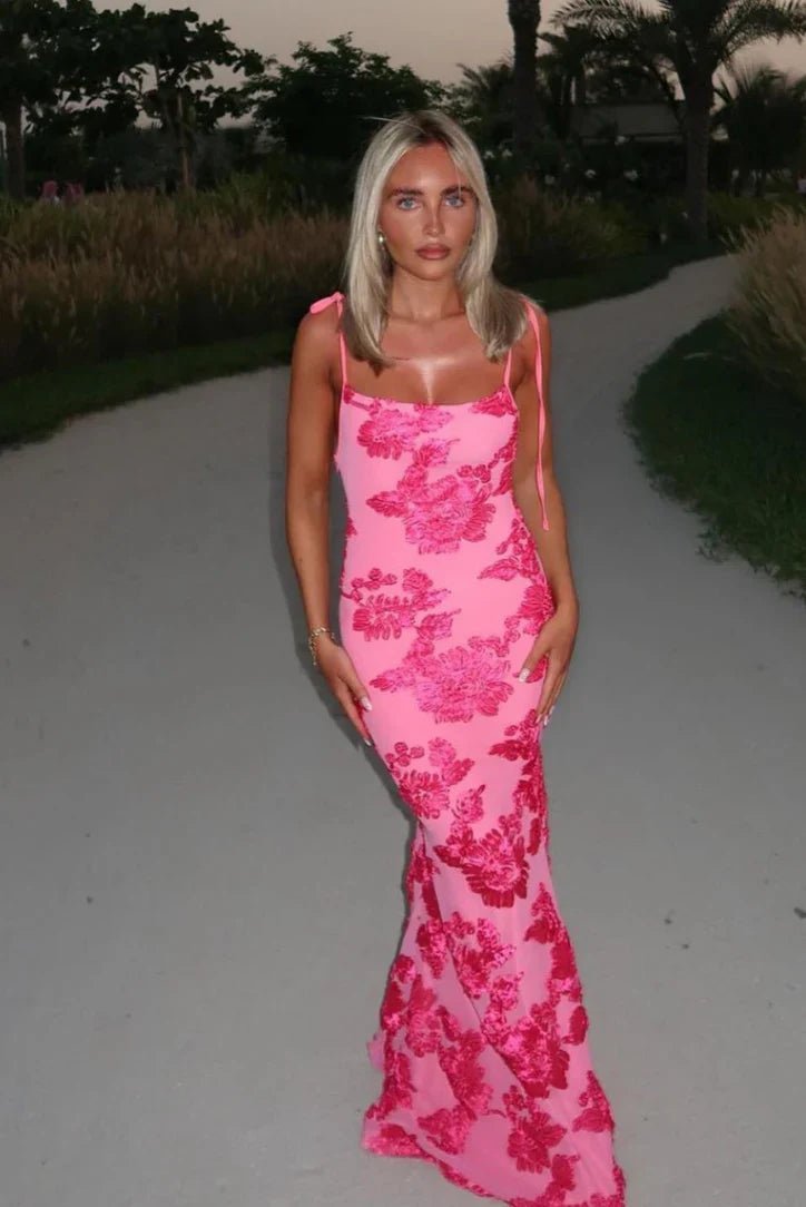 Fiona mouwloze maxi-jurk met bloemenprint