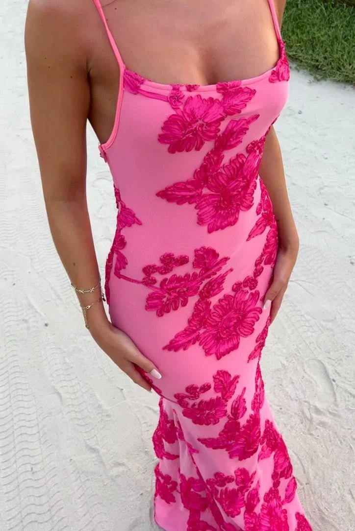Fiona mouwloze maxi-jurk met bloemenprint