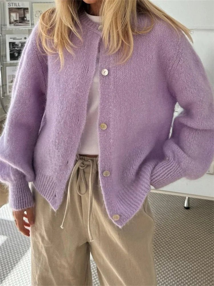Freya pluizig gebreid vest