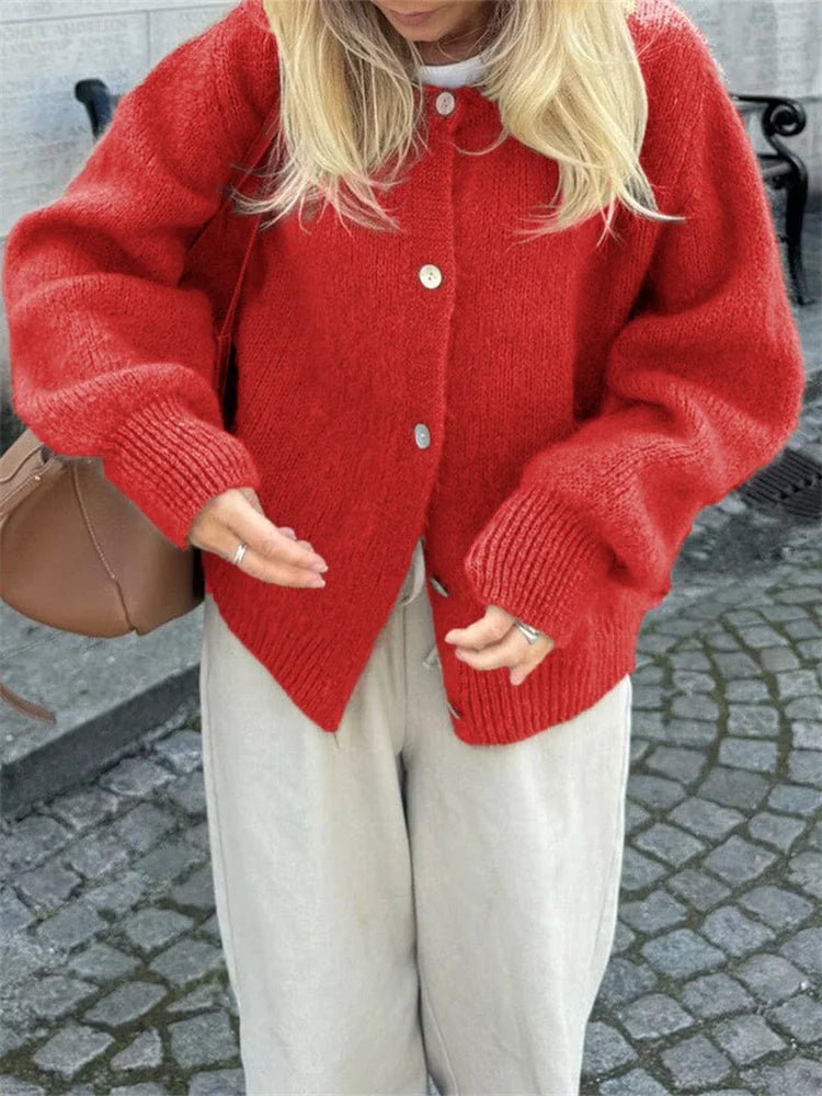 Freya pluizig gebreid vest