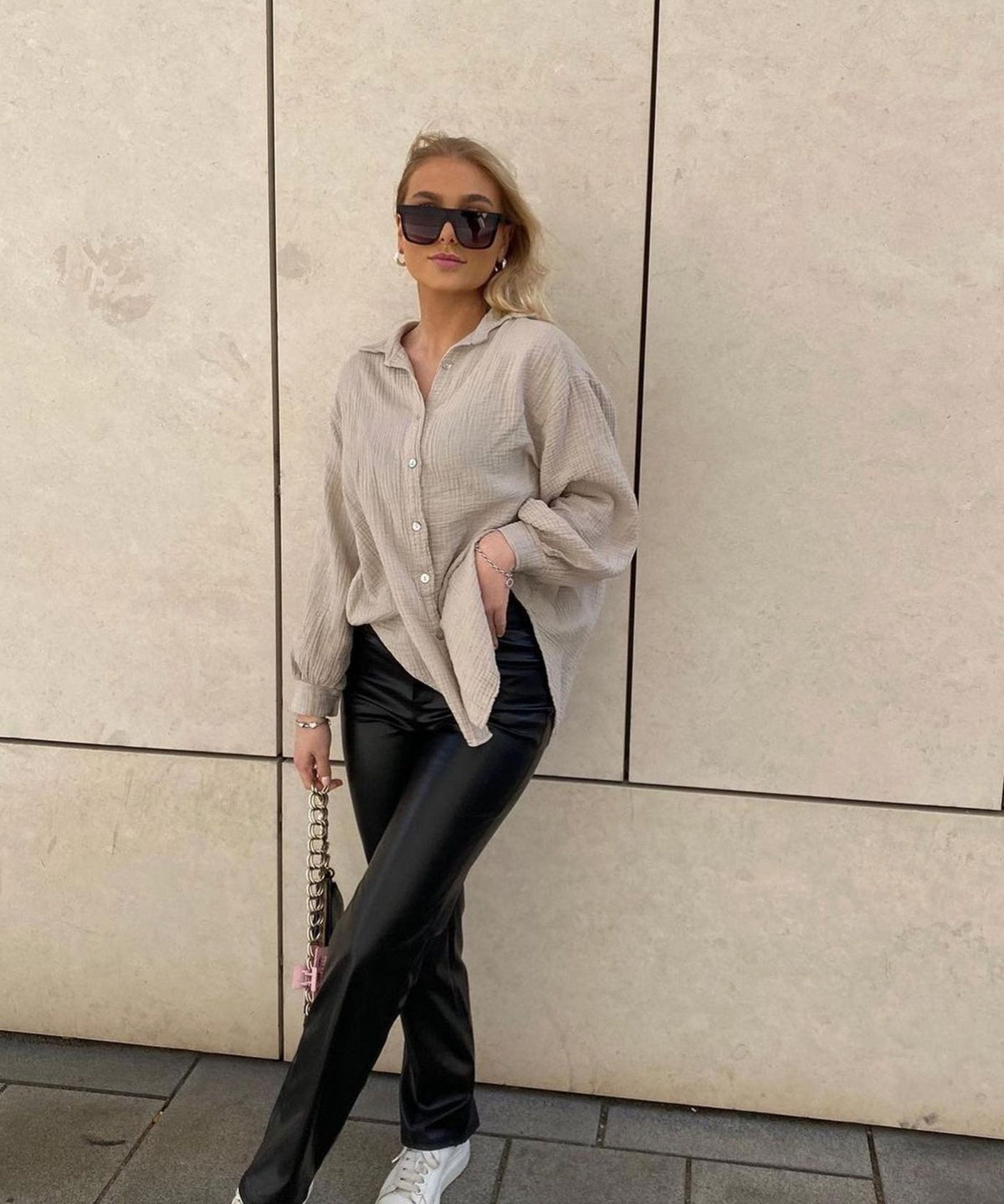 Freya oversized mousseline blouse