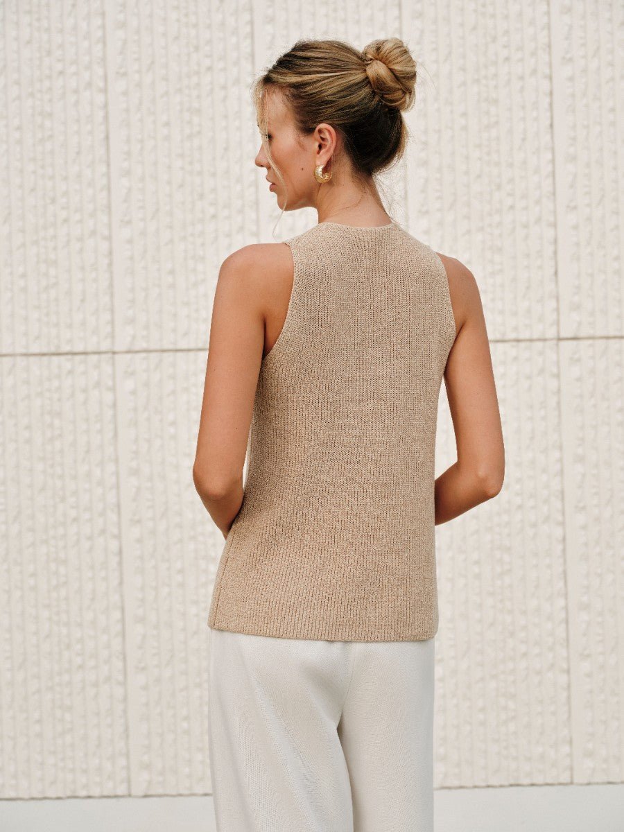 Ginny haltertop met kruisdetail