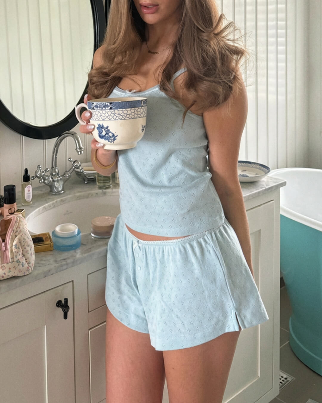 Gladys pyjamaset met mouwloze top