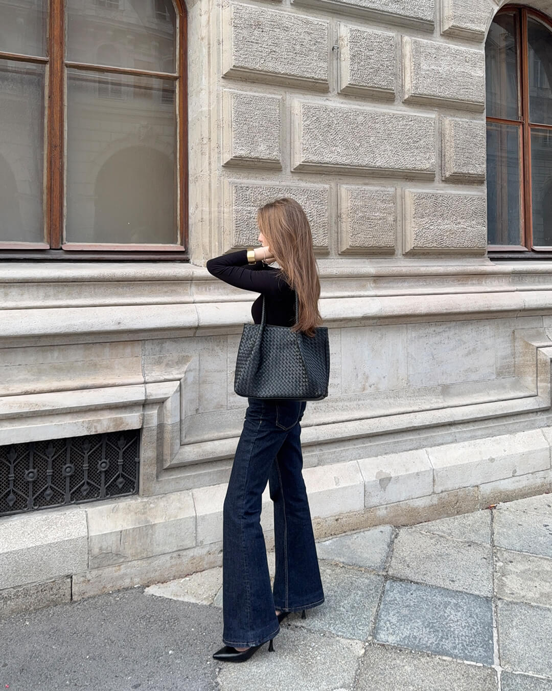 Gracie geweven tas XL