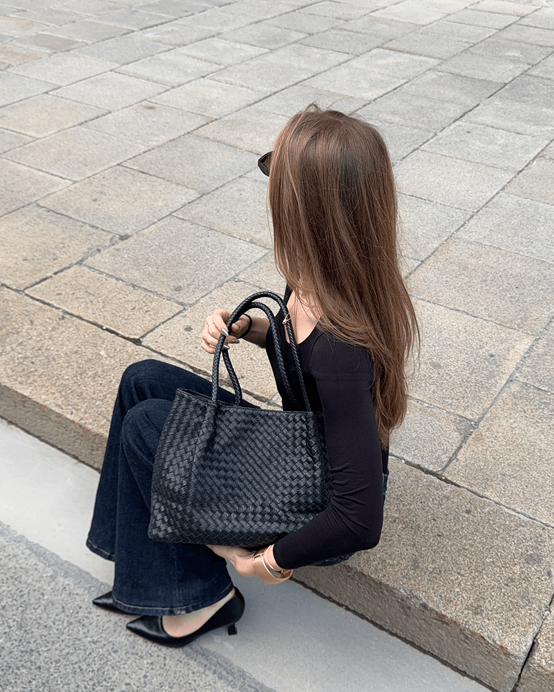 Gracie geweven tas XL