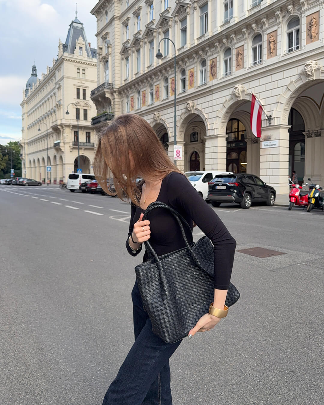Gracie geweven tas XL