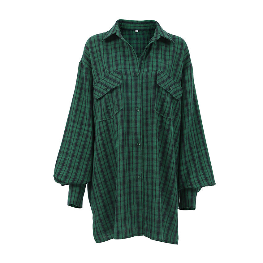 Kasia oversized geruit overhemd