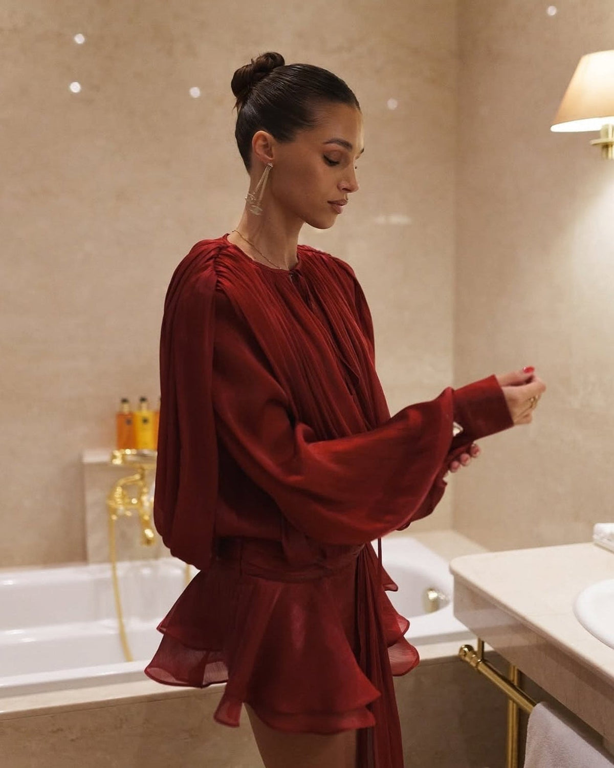 Gwyneth blouson-minijurk
