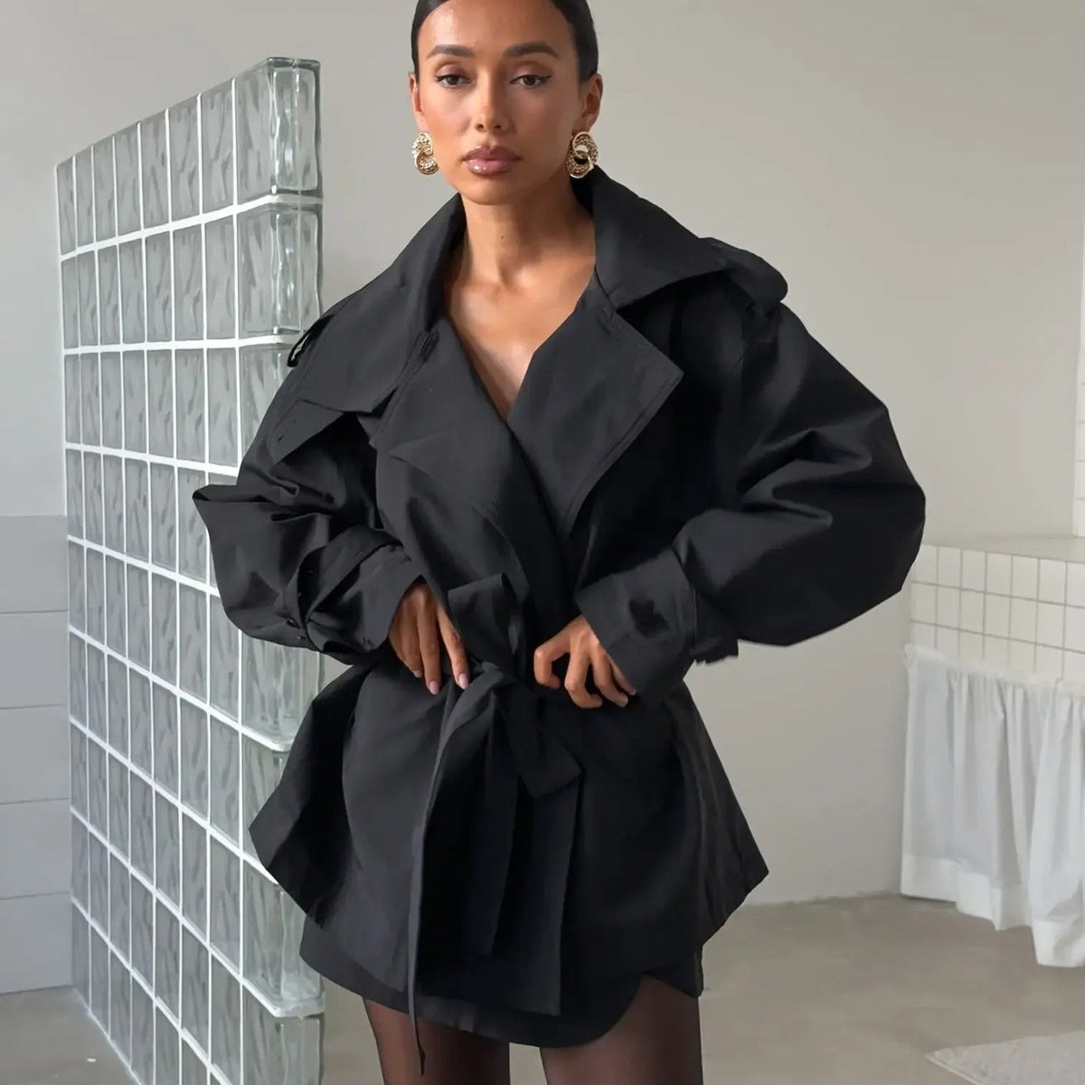 Hailey korte trenchcoat